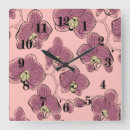 Suche nach rosa orchideen wanduhren Aquarell