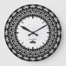 Suche nach elegantes blumenmuster wanduhren Schwarz