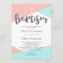 Recherche de turquoise baptême invitations Moderne