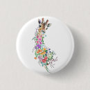 Recherche de girafe badges Fleurs