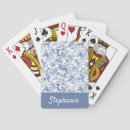 Recherche de toile jeux de cartes Fleurs bleues