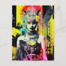 Recherche de collage coloré cartes postales Femme