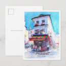 Recherche de restaurants cartes postales Aquarelle