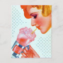 Recherche de milk shake cartes postales Rose