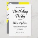 Recherche de rayures de chevron invitations Jaune