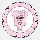 Recherche de zèbre rose autocollants Baby shower