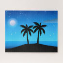 Recherche de lune et étoile puzzles Palmiers