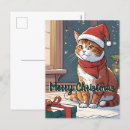 Suche nach weihnachtshut postkarten Katze