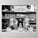 Suche nach fisch essen poster Vintage