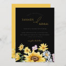 Recherche de jaune noir mariage invitations Botanique