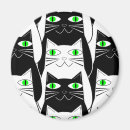 Recherche de chat noir blanc magnets Animal de compagnie