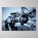Suche nach vintager zug poster Dampf motor