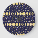 Recherche de lune et étoiles horloges Abstrait