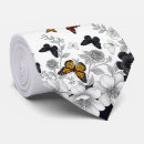 Recherche de motif floral cravates Noir et blanc