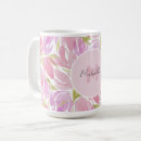 Recherche de fleur rose fuchsia tasses Aquarelle