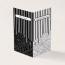 Recherche de rayures noires et blanches vœux cartes Élégant
