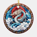 Recherche de dragons chinois ornements Bleu