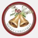 Recherche de cloches de noël autocollants Aquarelle