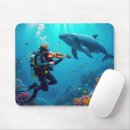 Recherche de plongeur tapis souris Sous marin