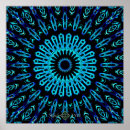 Recherche de mandala bleu posters Motif