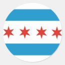 Recherche de drapeau de chicago autocollants Les etats unis