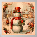 Recherche de bonhomme neige vintage posters Noël