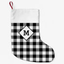 Recherche de initiales chaussette de noël Noir et blanc