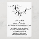 Recherche de we eloped party invitations Élégant