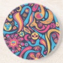 Recherche de hippies dessous de verres Coloré
