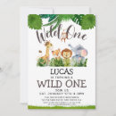 Recherche de wild safari anniversaire invitations Garçon sauvage un anniversaire