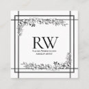 Recherche de monogramme floral cartes visite Feuille