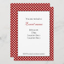 Recherche de pois rouge et blanc invitations Pour elle