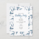 Recherche de motif feuille invitations Bleu