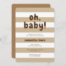 Recherche de brown baby shower invitations Simple