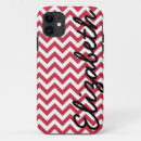 Recherche de motif zigzag iphone coques Rouge