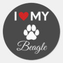 Recherche de chiots de beagle autocollants Amour