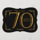 Recherche de soixante dixième anniversaire invitations Noir