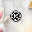 Recherche de blanc jetons poker Monogrammé
