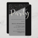 Suche nach schwarze krawatten party einladungen Glitzer