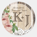 Recherche de campagnard rustique mariage autocollants Rose