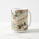 Recherche de libellule vintage tasses Rose