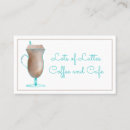 Recherche de spécialité cartes visite Café