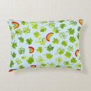 Recherche de shamrock irlandais coussins Bonne chance
