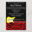 Recherche de guitare rouge invitations Fête d'anniversaire