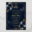 Recherche de quinceanera bleu marine invitations Mes quinze ans