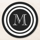 Recherche de noir blanc dessous de verres Rond