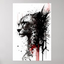 Recherche de tigre blanc noir posters Gros chat