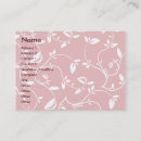 Recherche de vignes et fleurs cartes visite Rose