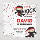 Recherche de ninjas invitations Enfants