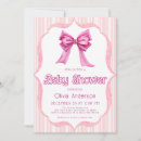 Recherche de pink bow baby shower invitations Rose